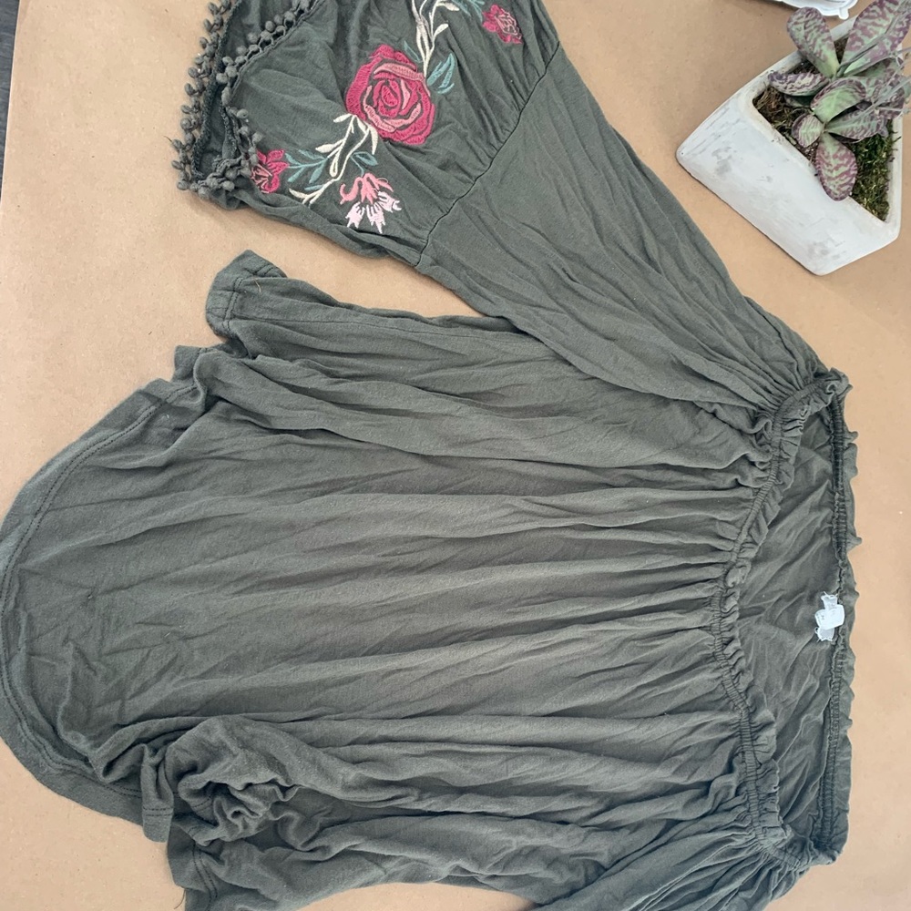 Boho bell sleeve off shoulder top